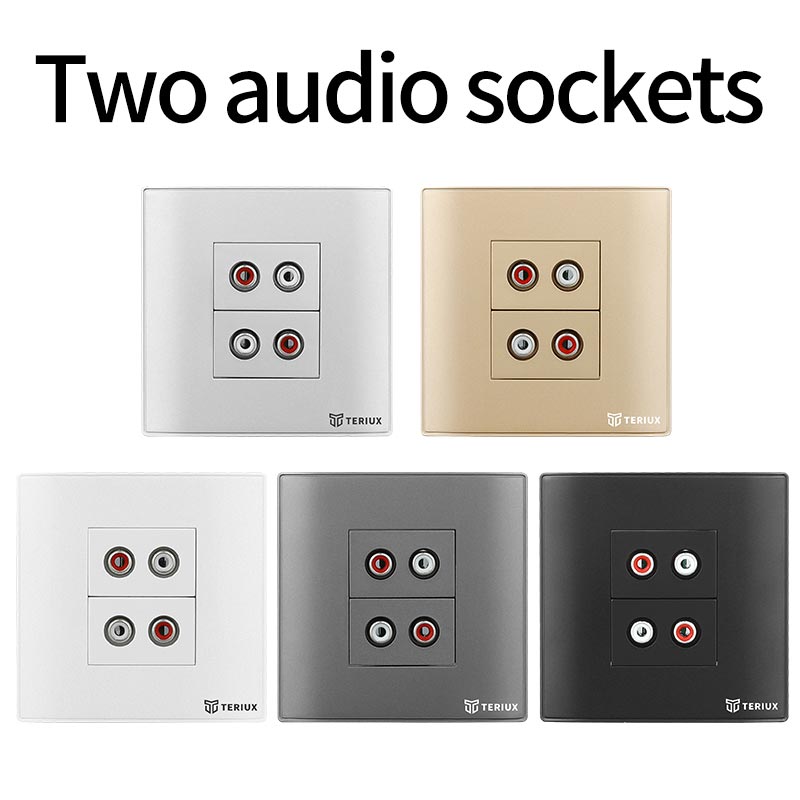 2 trous socket mural audio