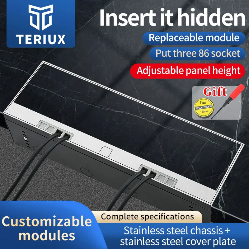 Boîte inférieure réglable à socket de plancher encastré